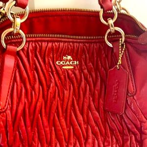 Coach / Red Shoulder/Hand Bag